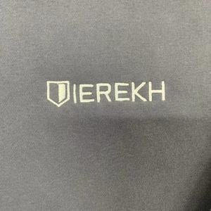 באיכות גבוהה רקמה רגילה pullover coused מותאם אישית פליז עבה קפוצ 'ון שחור גדול כיס מצולע