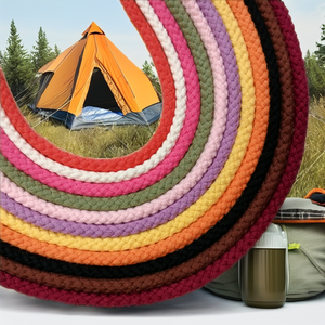 Bán buôn 6mm màu bện macrame bông sợi dây dây sáp loại cho Giỏ dây rút và sử dụng hàng may mặc - Product Image 2