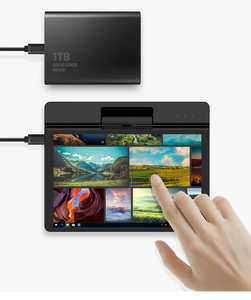 Intel Core โน้ตบุ๊กขนาด7นิ้ว, คอมพิวเตอร์พกพาขนาดเล็กพกพาสะดวกโน้ตบุ๊คพีซีแท็บเล็ต2 in 1สีดำ8G + 512G - Product Image 6