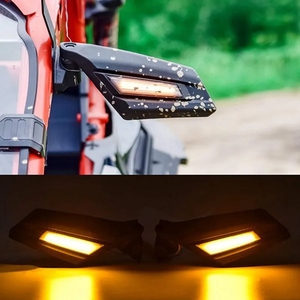 360 Degree Adjustable Side View Mirror with <strong>LED</strong> ATV Rearview Mirror Turn Signal Lights for Can Am Maverick X3 RS <strong>DS</strong> Max Turbo R - Product Image 5