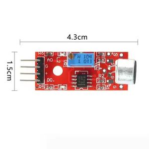 KY-037オーディオセンサーモジュールMAX4466 MAX9814スイッチ検出ホイッスルスイッチマイクアンプサウンドコントロール付きArduino用 - Product Image 3