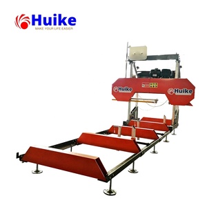 Huike 31 inç benzinli dizel motor şerit testere taşınabilir yatay mobil kereste fabrikası şerit testere makinası ahşap çalışma makinesi