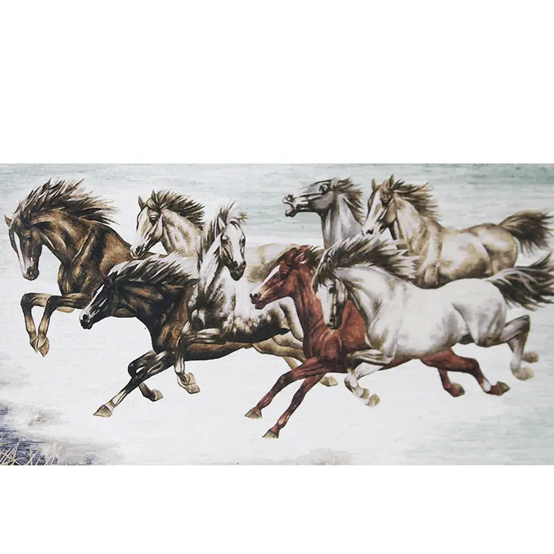 Modern Famous Marble Art Wall Decor Eight Fine Horses Painting