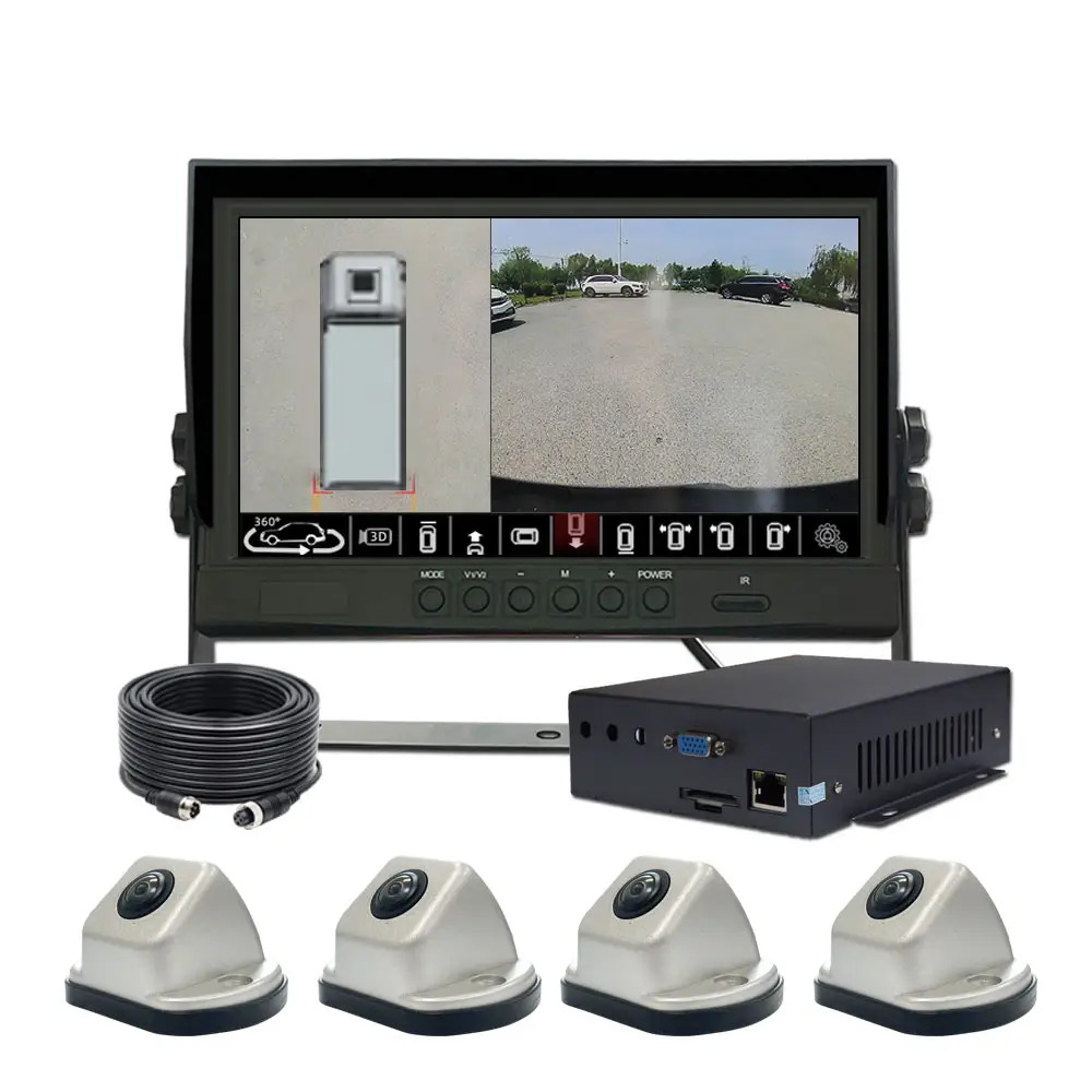 Hd 4-канальная камера, 3d камера с 360 градусами объемного обзора, вид птицы, панорама автомобиля с камерой для грузовика, автобуса, автомобиля, система для грузовика, Rv, автобуса, кемпинга