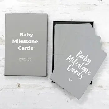 Grosir hadiah sempurna kertas bulat tahun pertama bayi baru lahir Set kartu tonggak bayi untuk orang tua baru