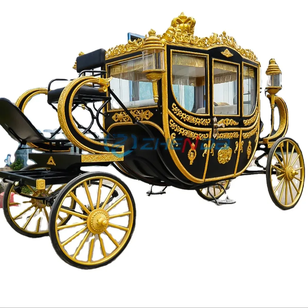 Europeo classico cavallo reale carrozza/matrimonio elettrico quattro ruote carrozza per la vendita