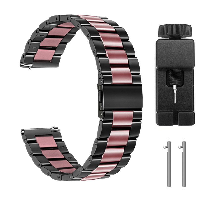 black with pink