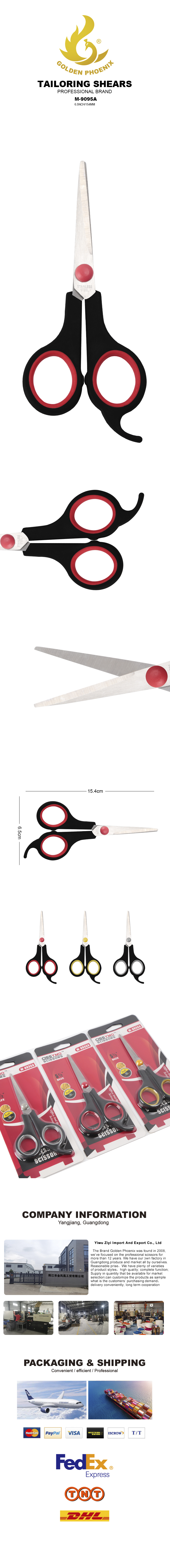 Golden Phoenix office scissors 8 Inch Ultra Sharp Blades Multipurpose Scissors Sturdy Sharp Office Scissors For Home