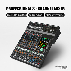 COOYINK 8 kanal ses mikseri 2*99 DSP 3 grup Aux Bluetooth MP3 USB ile dijital profesyonel konsol ses mikseri konsol göndermek - Product Image 2