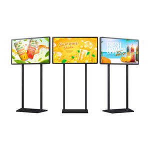 新しい32インチポータブルホイール付き<span class=keywords><strong>LED</strong></span> LCDディスプレイマシン床に立って屋内広告用デジタルサイネージ移動