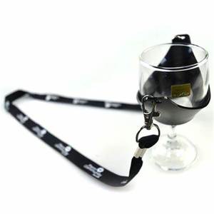 音乐节啤酒挂绳生态杯架瓶带颈带挂绳定制促销蜜蜂玻璃瓶挂绳