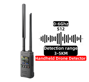 S12ตรวจจับโดรนแบบมือถือ0-6GHz สัญญาณเตือนโดรนน้ำหนักเบา3-5กม. ระบบรักษาความปลอดภัยความปลอดภัยความปลอดภัยความปลอดภัยความปลอดภัยไร้ตัวตนของ FPV UAV - Product Image 1