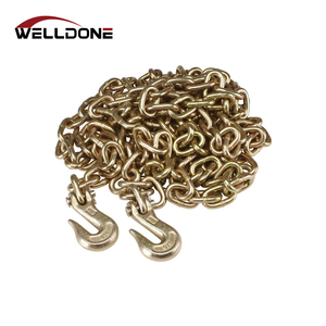 Golden Color Lashing Binding Drag <strong>Chain</strong> G70 Transport <strong>Chain</strong> with Clevis Grab Hook - Product Image 3