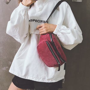 Kızlar için pembe fanny paketi kadife bum bel çantası bel cebi, kadınlar crossbody göğüs bel çantası kadife