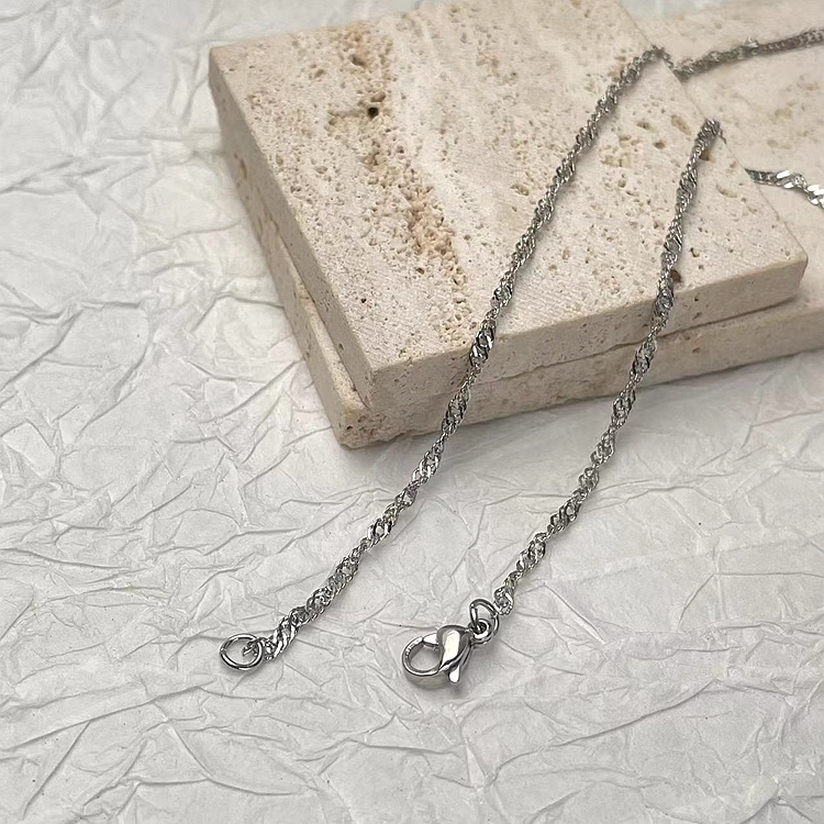 Chaîne vague argent