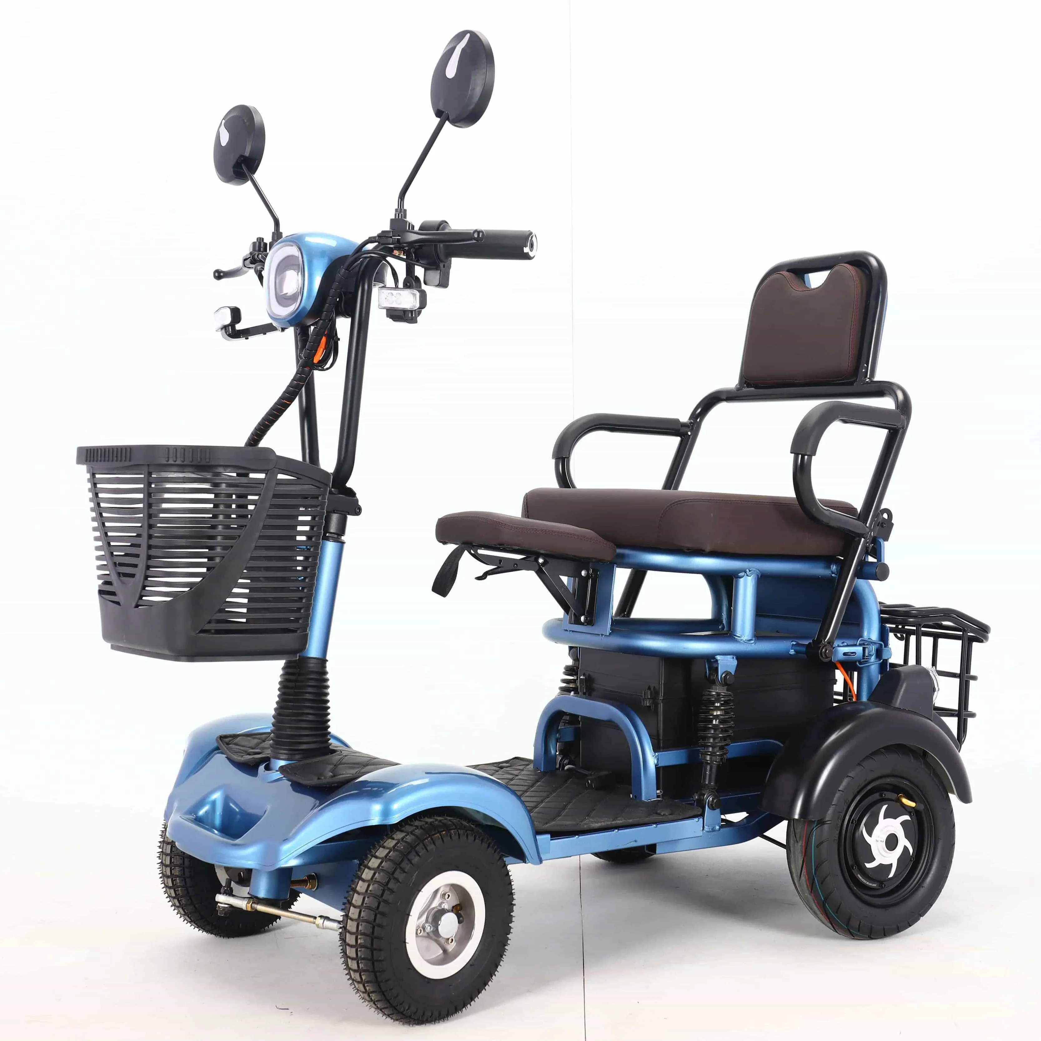 48V 350W חשמלי קטנוע תלת זקן קשישים פנס 36V Trike אופנועים 1000cc הפוך חשמלי 10k ואט Trike