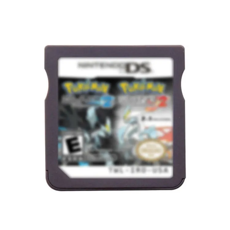 Cartouche de jeu rétro chaude 16 bits 2 en 1 carte de jeu noir et blanc Pokemoned pour Nintendo 3DS NDSI NDSL NDS Lite