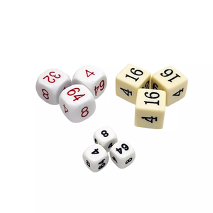 Trò chơi xúc xắc 6 mặt 16mm tròn nhiều xúc xắc Acrylic xúc xắc khắc 2, 4, 8, 16, 32, 64 - Product Image 3