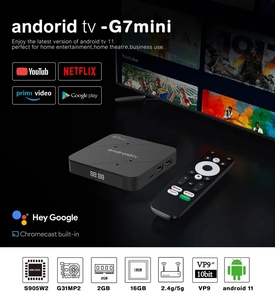 ATV音声リモコンG7MINIATVボックスAndroid11OS4KスマートTVボックスBTリモコン5GWifi BT 5.0 USB3.0ストリーミングAndroid TVボックス - Product Image 4