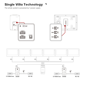 Tuya WIFI Smart Door Bell Ring Timbre Cámara Villa Sistema de intercomunicación 2/4 Cable/IP Sistema de intercomunicación - Product Image 5