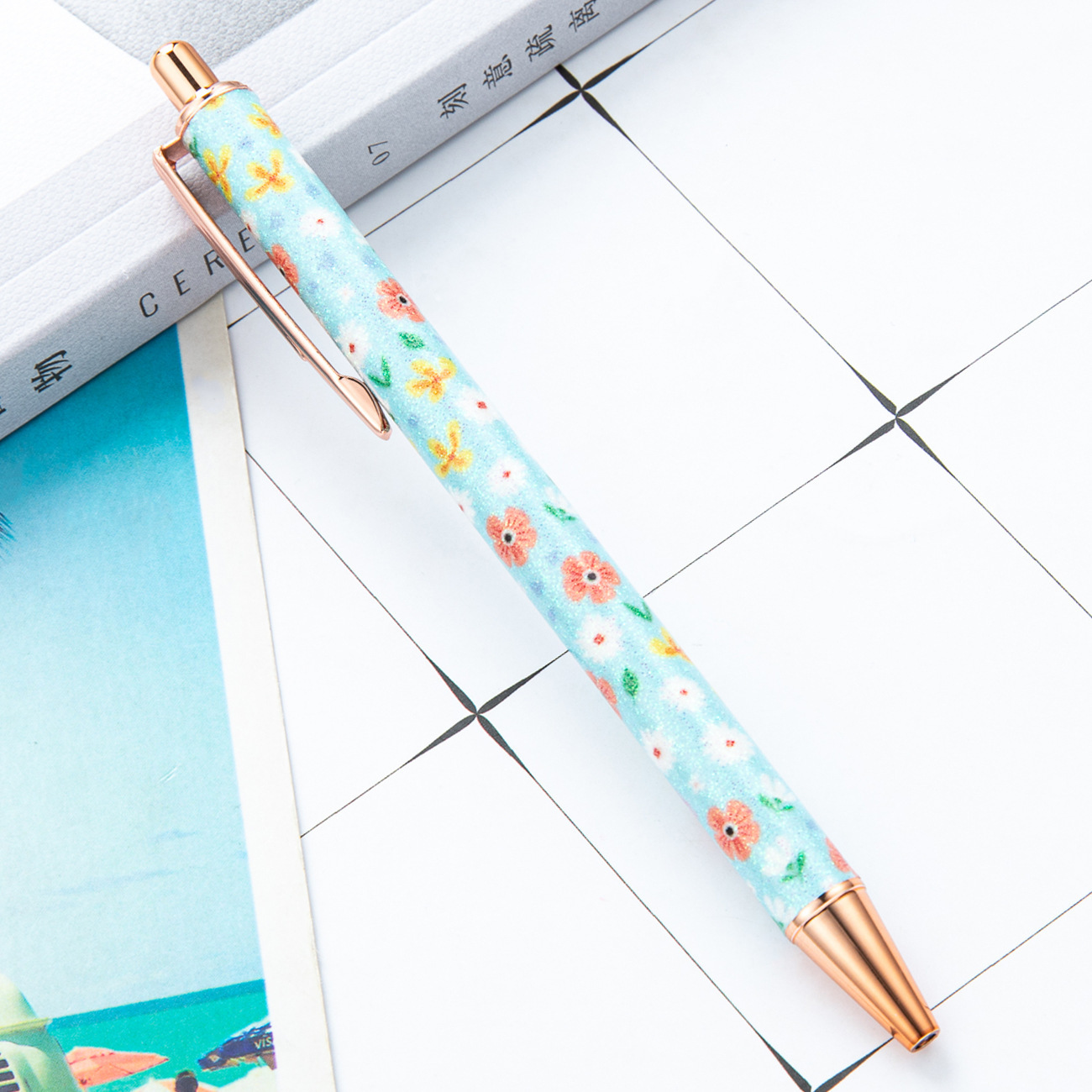 type c big flower blue
