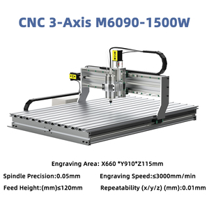 Mini máquina Cnc de alta calidad, enrutador Cnc 6090, máquina Cnc de escritorio de 3/4 ejes, fresadora de Metal, 1500W, 2200W, Software Mach3 GRBL - Product Image 2