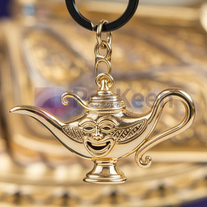 免费设计定制软硬搪瓷金属钥匙链阿拉丁魔术灯装饰钥匙链 - Product Image 6