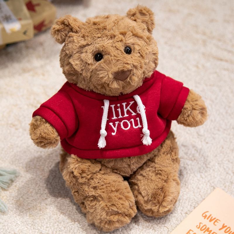 Red sweatshirt teddy bear
