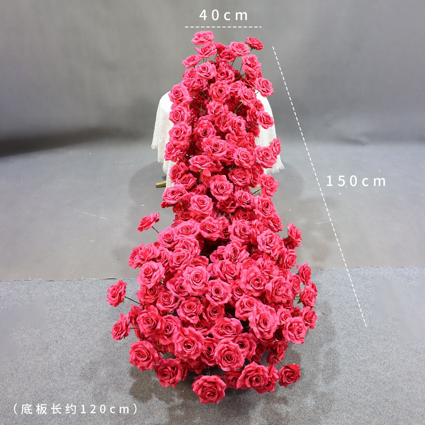 15m rose red diamond rose waterfall flower suction cup