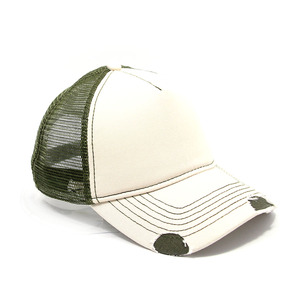 Thời trang đường phố phong cách cong vành bị phá hủy lưới trở lại bọt Trucker mũ - Product Image 3