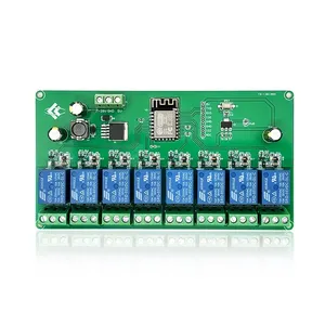 8-Kanal <span class=keywords><strong>ESP8266</strong></span> Drahtloses <span class=keywords><strong>WIFI</strong></span>-Relais modul ESP-12F Entwicklungs platine E-WeLink APP Fernbedienung relais schalter DC5V/7-28V Strom versorgung