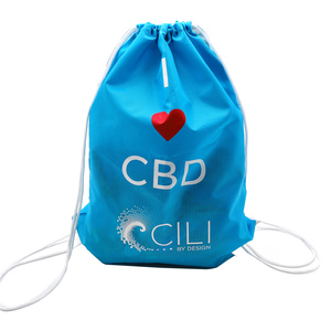 Mochila impermeable de poliéster 210D con cordón de nailon y logotipo personalizado - Product Image 1