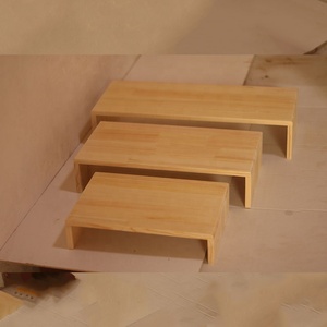 Wooden <strong>Computer</strong> Stand Wooden <strong>Computer</strong> Monitor Heightening Stand Office Desktop Keyboard Storage Rack - Product Image 2