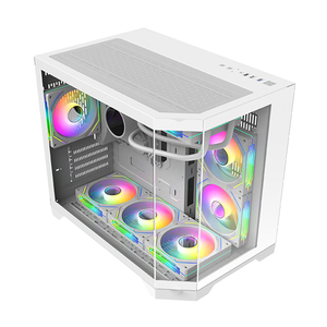 Özel mikro ATX PC durumda oyun kasası Gamer PC kabine şasi masaüstü muhafaza temperli cam bilgisayar kılıfları - Product Image 1