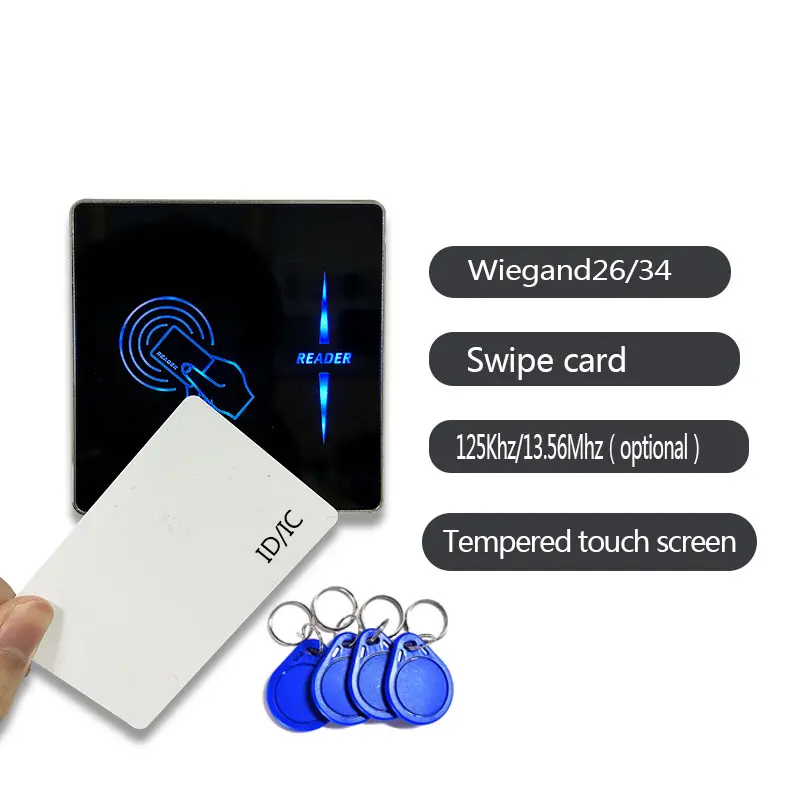 Communauté Wiegand simple porte glisser une carte lecteur de contrôle d'accès 13.56mhz prise en charge RFID lecteur de carte Mifare 1K