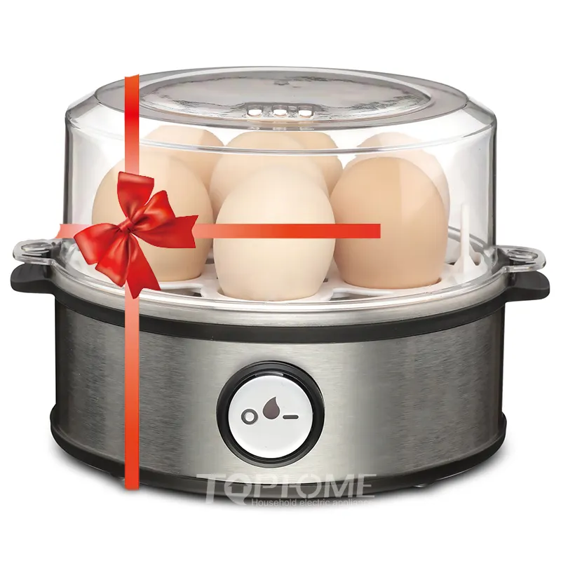 ETL-Olla rápida eléctrica para huevos, Caldera de acero inoxidable para huevos duros o tortillas con función de apagado automático, 7 Uds.
