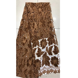 批发纯色非洲蕾丝女式晚礼服弹力刺绣天鹅绒面料提花风格编织工艺