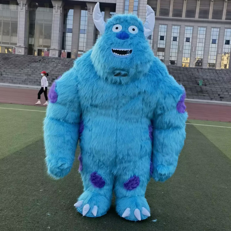 Monstre bleu gonflable