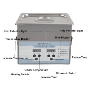 Elektrische 3,2L roestvrijstalen ultrasone reiniger voor sieraden & tandheelkunde met verwarmingsfunctie, compact, draagbaar, 110V/220V, medische apparatuur - Product Image 4