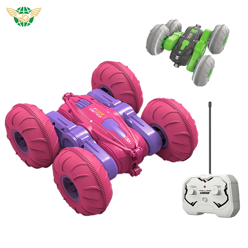 2,4G 4WD RC Car Double Side Rollover Stunt Tracción en las cuatro ruedas para niños Rotary Double Side Car