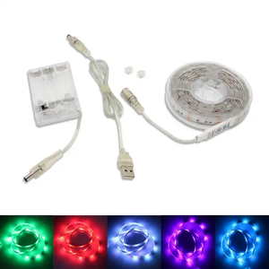 Rgb led IP65 USB led striscia con mini controller e scatola batteria 5v RGB 2m led striscia di luce - Product Image 2