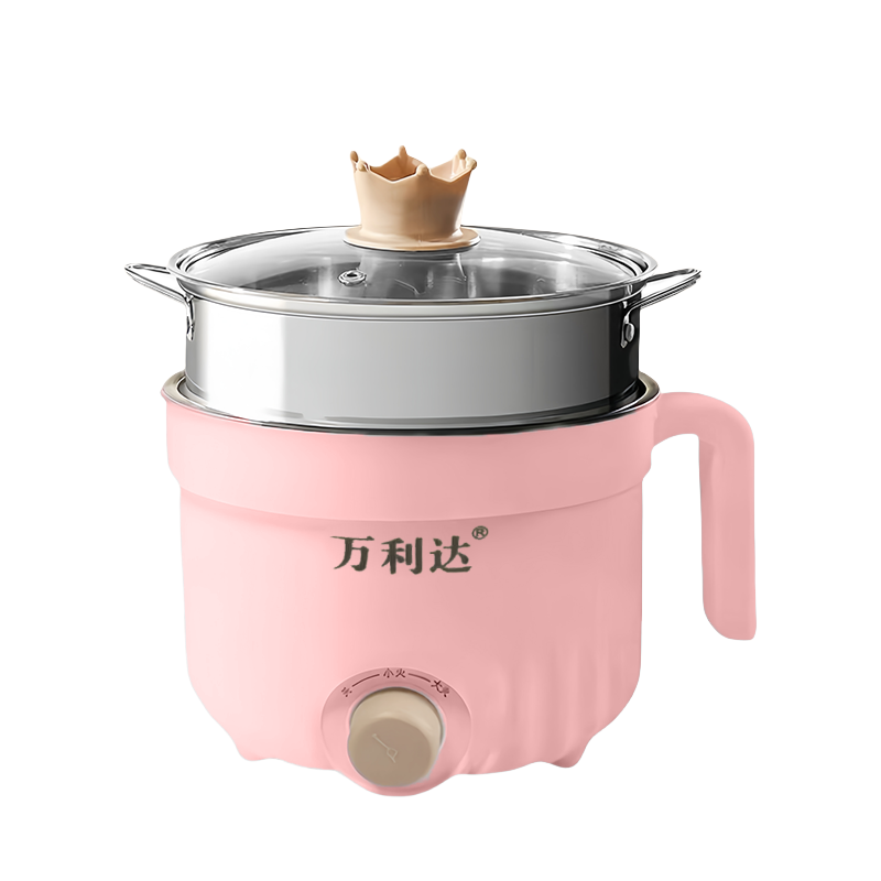 Pink-SS Steamer(Non-stick/Stainless steel inner pot)