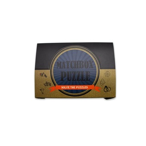 2021 Wooden and Metal Brainteasers Unique Brain Teasing <strong>Challenges</strong> <strong>Match</strong> Box Puzzle Display Box with 54pcs - Product Image 6