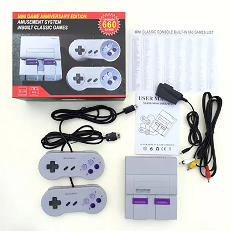 Hot Dijual Konsol Permainan Genggam NES-660 8 Bit D25 untuk Hiburan Built-In 660 Permainan Mini Retro Video konsol Permainan