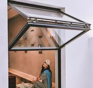 Modern Aluminium Alloy Cladding <strong>Sash</strong> <strong>Windows</strong> Grill Design Horizontal Opening Swing Roller Blind Fiberglass Bottom Lifting <strong>Window</strong> - Product Image 2