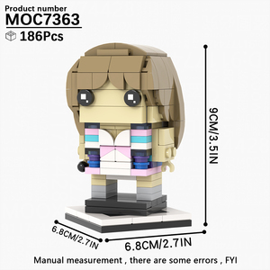 NEUE Films pielzeug Taylors Swiftes <span class=keywords><strong>Brick</strong></span> Head MOC Backstein bausteine Sets Spielzeug für Kisd-MOC7363-7366 - Product Image 2