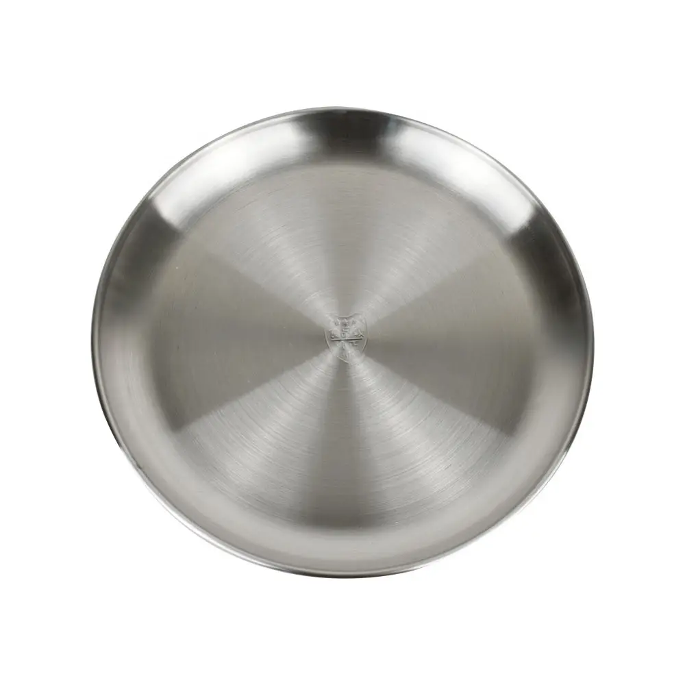 Stainless steel round kitchen tray / Kitchen table holds tray of food