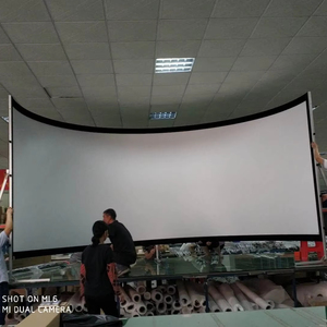 180 200 Simulador de vuelo de 360 grados Pantalla de proyección de marco fijo curvo delantero o trasero para película de interior - Product Image 1