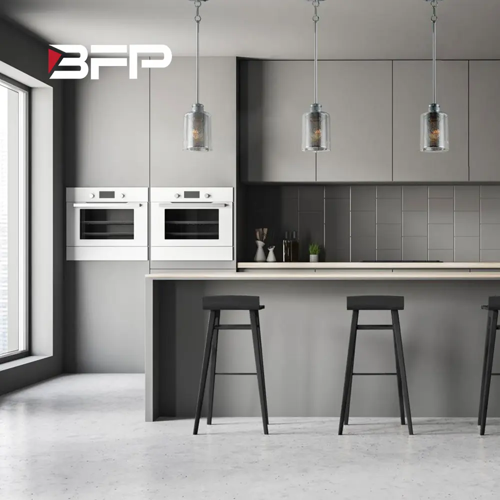 BFP-armarios de cocina de diseño moderno, puertas de madera para Isla de cocina, exteriores, con otros muebles de cocina