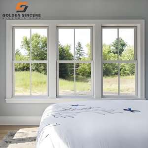 GS Modern Double Hung <strong>Sash</strong> <strong>Window</strong> Sliding Aluminum Glazed Thermal Break Hurricane Soundproof Villas Glass <strong>Window</strong> Type - Product Image 2